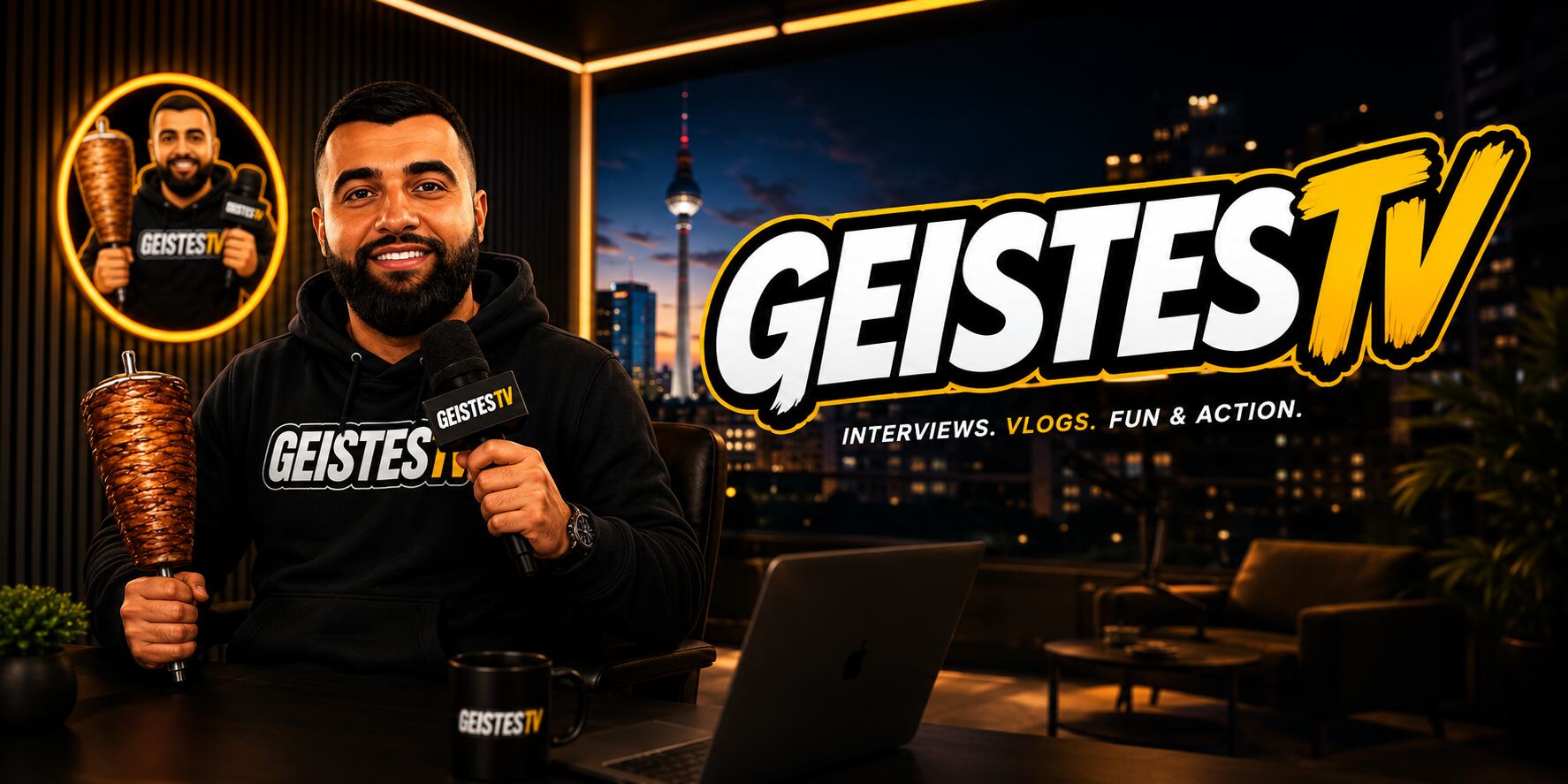 GeistesTV Studio – cinematic dark set
